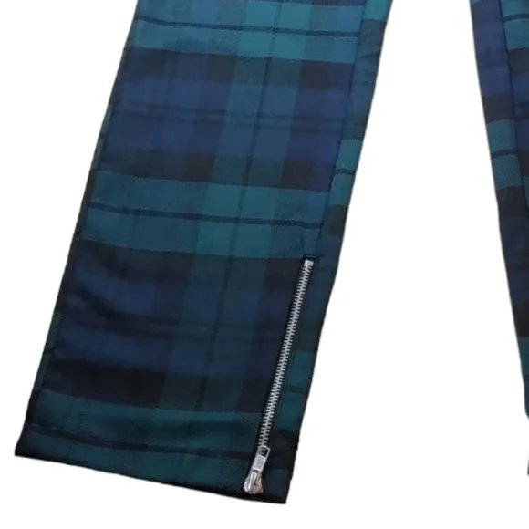Boohoo Man Skinny Tartan Tailor Trousers Pants Ankle Zip Men 32 Hertiage Plaid - Picture 14 of 15